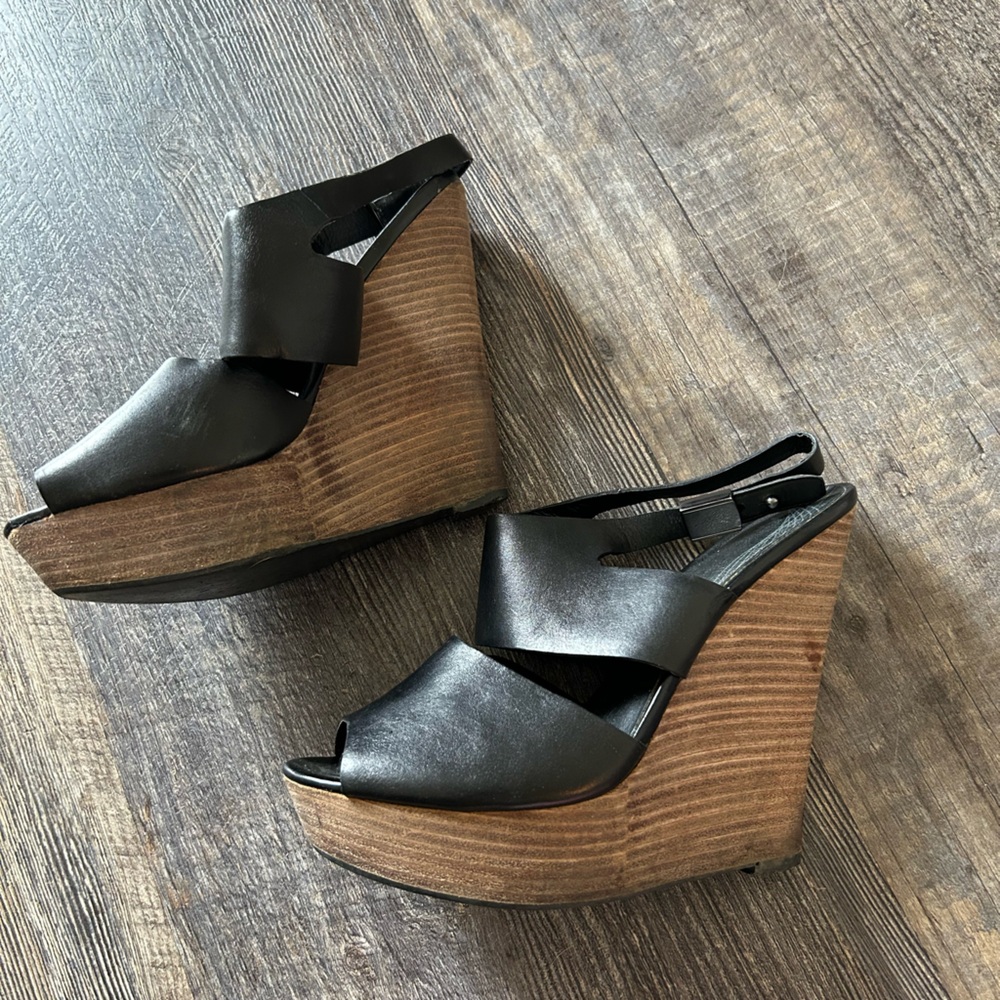 Trouvé open toe platform wedge sandal